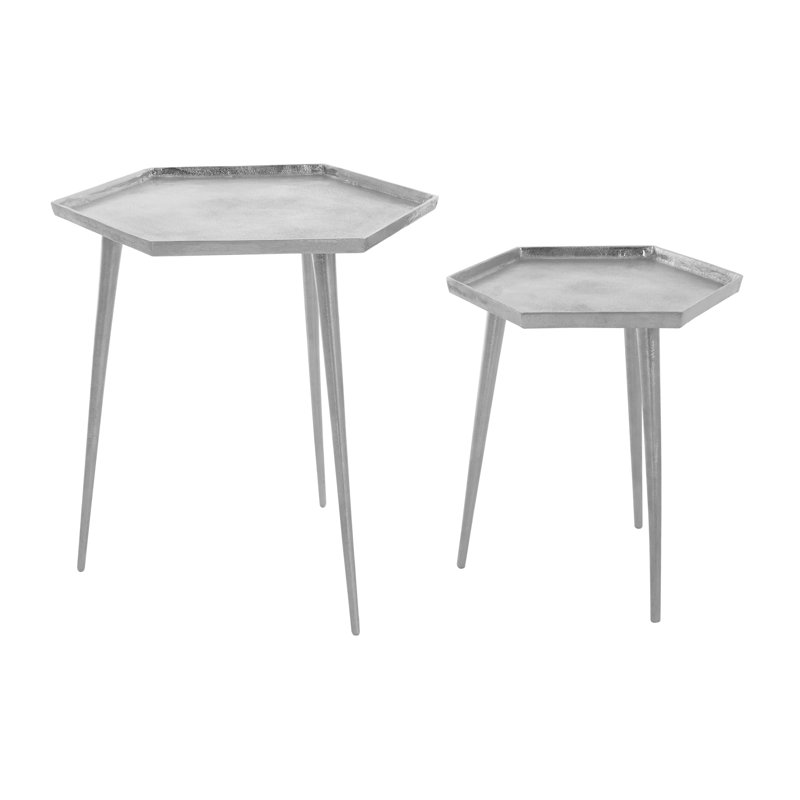 Set Of 2 Hexagonal Side Tables