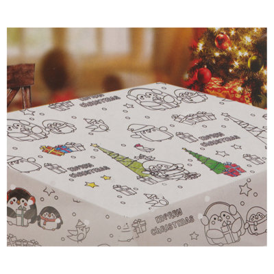 Colour Your Own Christmas Tablecloth