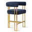 Tabouret de comptoir 25 po en chenille doré 25 po (ensemble de 4)-1863137157
