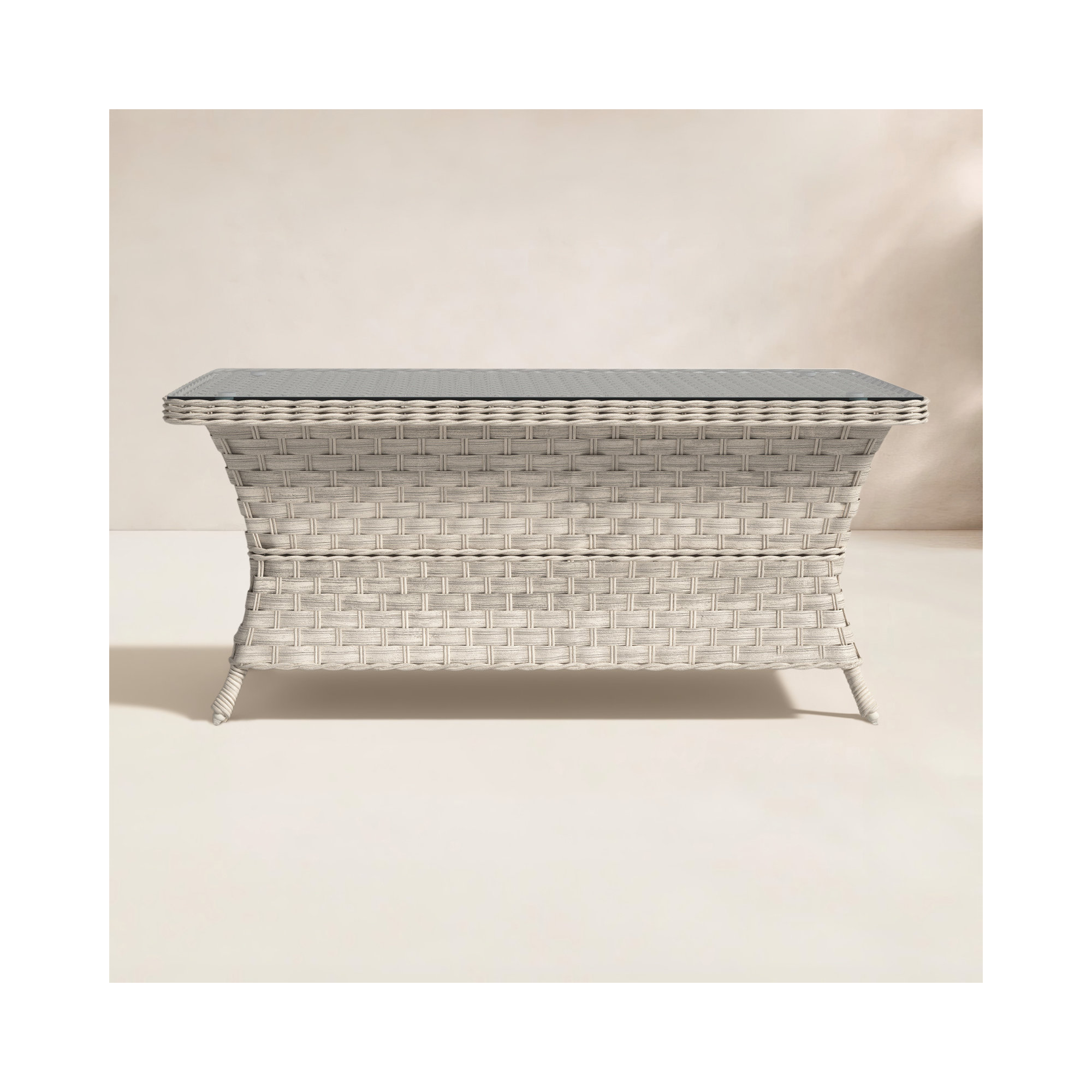 Sky 42'' Glass Outdoor Coffee Table