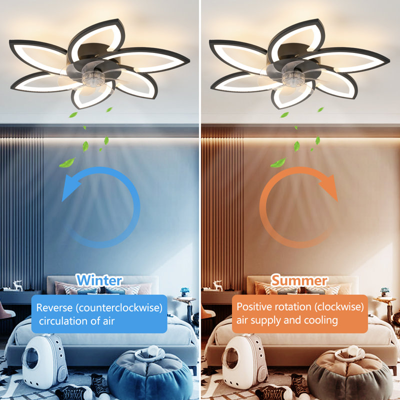 Crisbel 6-Light 75cm Ceiling Fan with LED Light