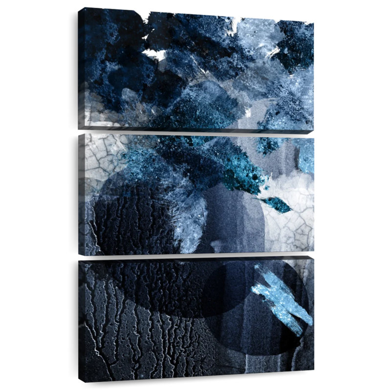 Bleu marine abstrait Avery, H 50 po x l 32 po