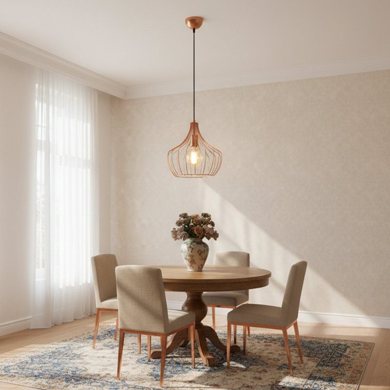 Luminaire suspendu géométrique Radiant, Cuivre