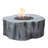 Manchester Outdoor Classic Concrete Fire Table 45,000 BTU - Includes Lava Rocks & PVC Cover-80411721-49259713