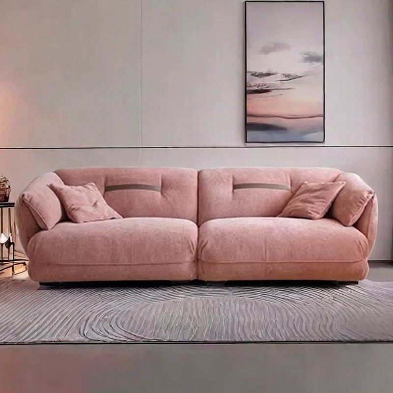 Canapé moderne et simple avec nuage de pétales de couleur crème, H 31,49 po x l 102,36 po x P 44 po