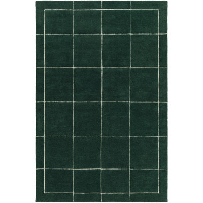 Tapis vert touffeté à la main Mallory