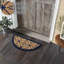 Tapis Durango bleu en demi-cercle 16,5 x 33