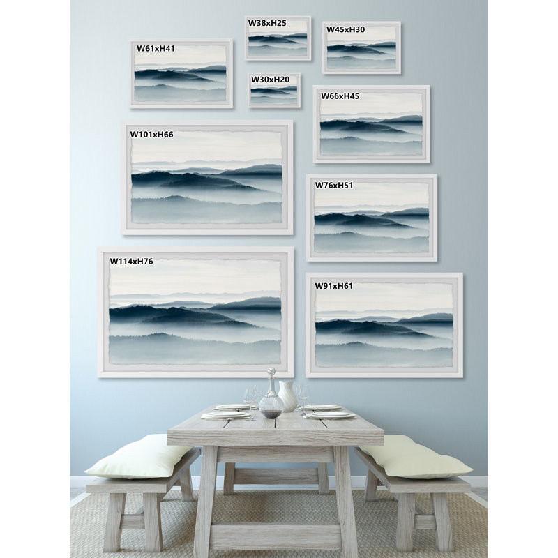 Foggy Valley - Print, White Picture Frame Paper, 38cm H x 45cm W x 3.81cm D