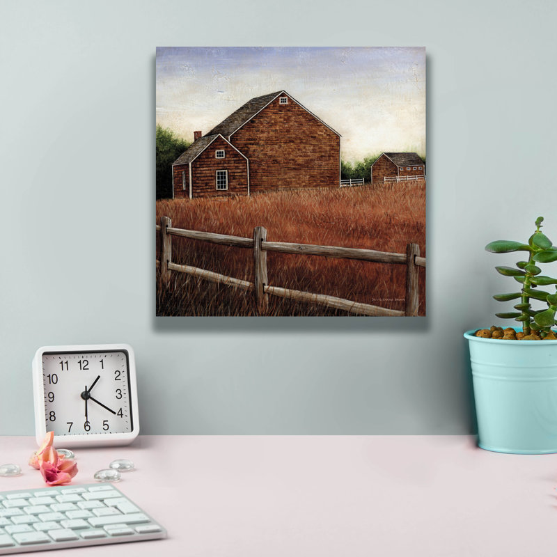 Art mural sur toile August Grove® «Weathered Barns» par David Carter Brown, H 12 po x l 12 po x P 0,75 po