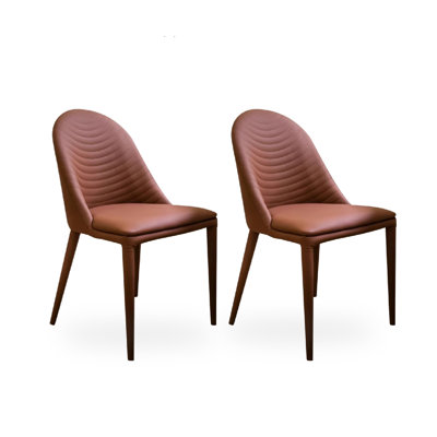 Italian Light Luxury Pu Leather Backrest Dining Chair