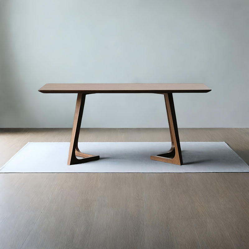 Rectangular Solid Wood Dining Table, 29.5”H x 63”L x 27.6”W