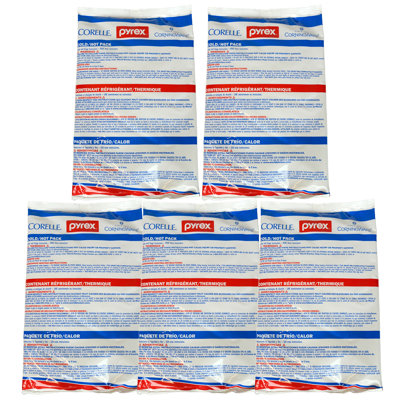 Pyrex 1122295 Large Cold/Hot Pack (5-Pack)