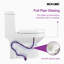 Poseidon one-piece compact toilet, powerful and quiet dual flush, space-saving design, round comfort height-64620266