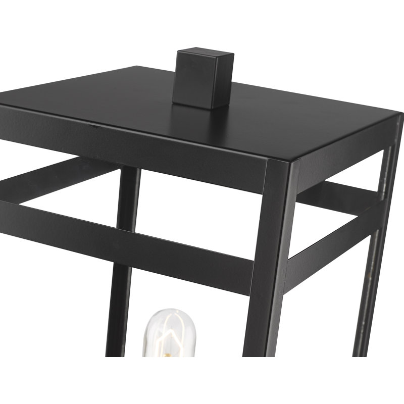 Tête de lanterne câblée noire à 1 lumière Sylmar, H 17,75 po x l 7,5 po x P 7,5 po