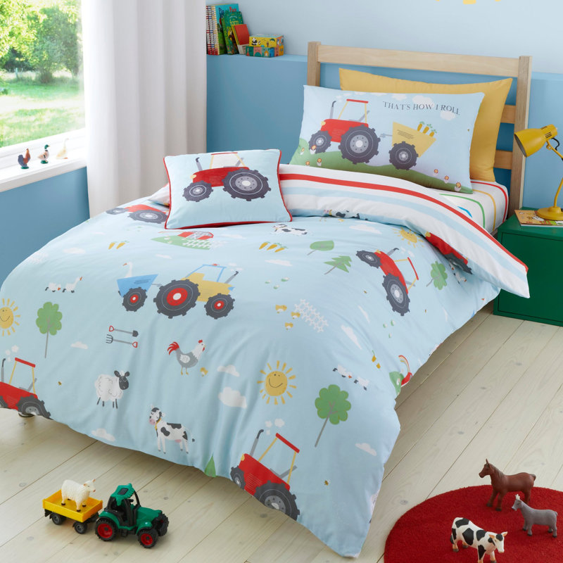 Polyester No Pattern Duvet Cover Set with Pillowcases Included, Single - 1 Standard Pillowcase