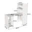 Bureau extensible, bureau avec tablettes de rangement et roulettes mobiles, bureau pliable pour petits appartements et bureaux, marbre blanc