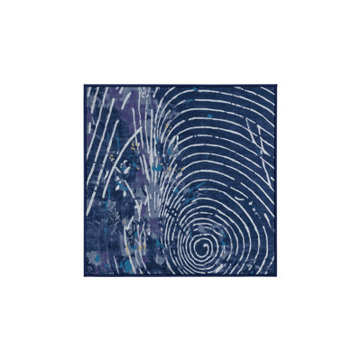 Machine Washable Blue Area Rug
