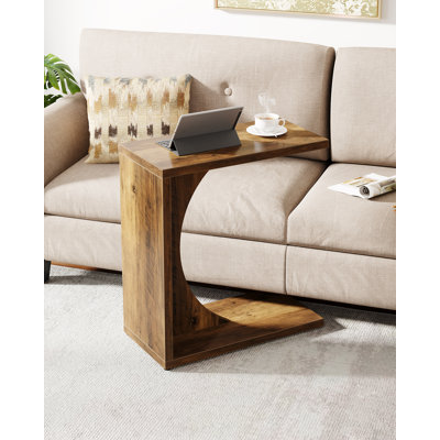 Heleana C-Shaped End Table for Couch, Sofa Side Table Living Room