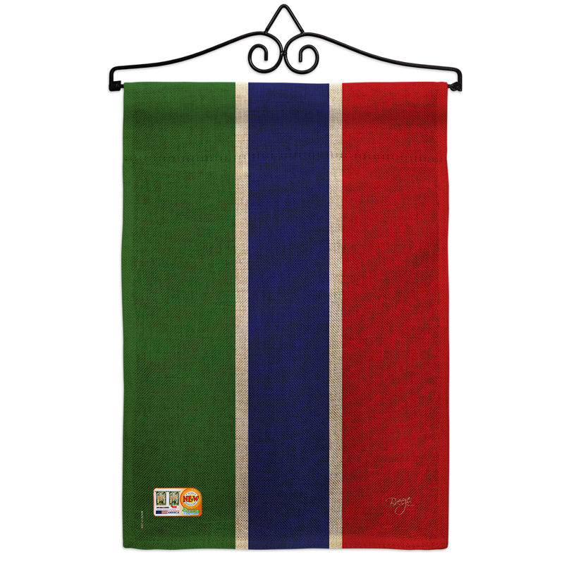 En toile jute 2 côtés 19 po de gambie drapeau de jardin