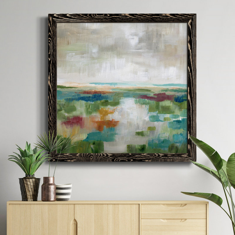 «Spring Wood I», peinture sur toile encadrée, H 27,5 po x l 27,5 po x P 1,5 po, Cadre en érable