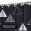 Cyan Drawn Triangles Abstract Winter Shower Curtain with 12 Hooks-1186080134