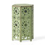 Table d'appoint de patio en fer Crackle avec détail - P 14,33 po x l 14,33 po x H 21,52 po-957514935