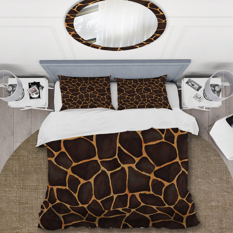 Giraffe Skin II - Animals Duvet Cover Set - Microfiber Polyester