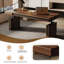 Bureau debout électrique en bois massif avec pieds en bois Vintage-819061553