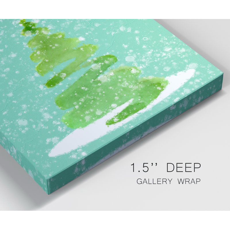 Arbre de Noël-reproduction d’art sur toile tendue, H 16 po x l 16 po x P 1 po