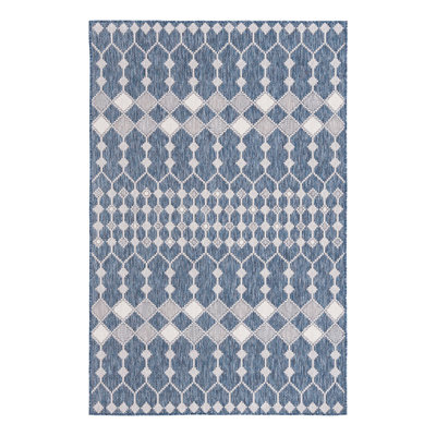 Blue Traliccio Indoor/Outdoor Trellis Rug