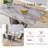 63" Modern Gray Dining Table Set With PU Leather Chairs, U-Shaped MDF Base-116446669-116446667