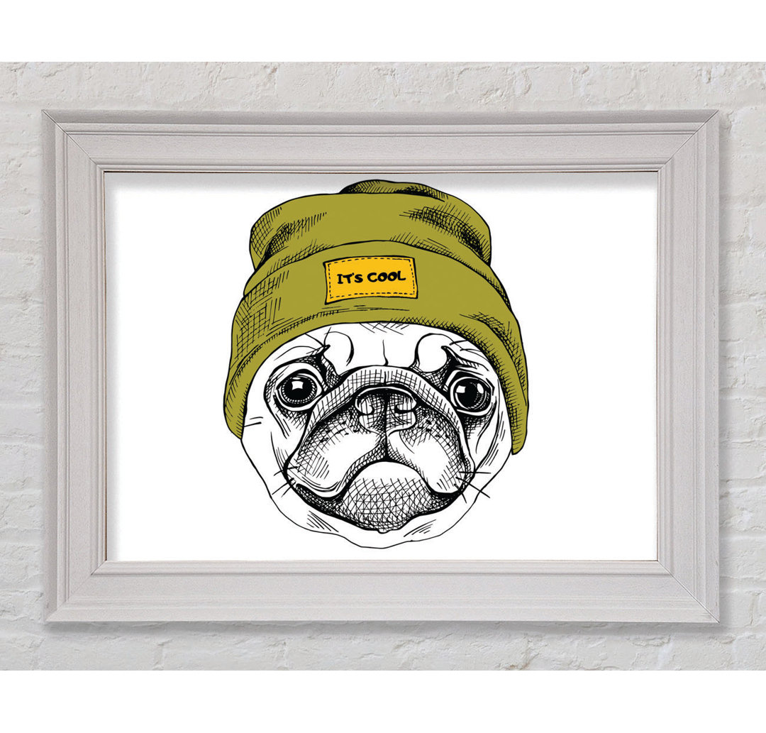 Mops Leben Beanie Gerahmter Druck