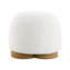 Tabouret rond rembourré en tissu entièrement assemblé, blanc, siège de 20 pouces, mousse haute densité, léger, pour le salon et la chambre à coucher avec tissu doux, capacité de poids de 300 lb, dortoir-59836618