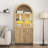 Natural Wood Grain Tech-Inspired MDF Dome Cabinet - A Smart Combination Of Snack Storage And LED Lighting.-1522789078