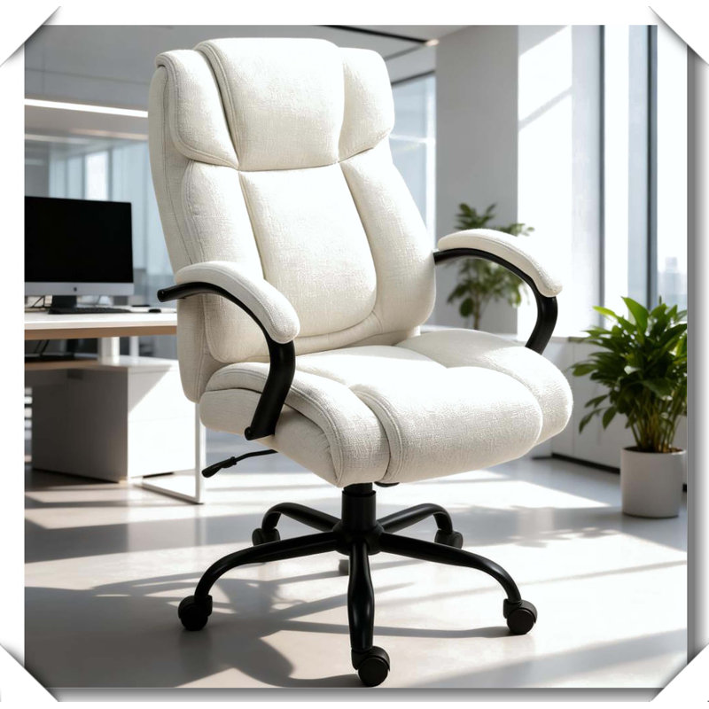 Fauteuil de direction double, Blanc, crème