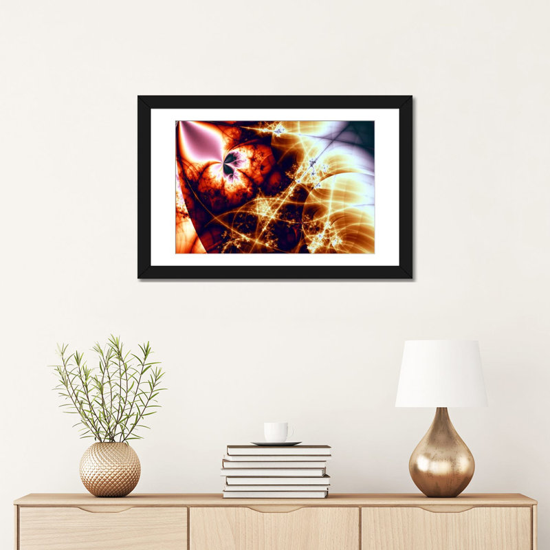 «Digital Electric Charge», impression sur toile, H 16 po x l 24 po x P 1 po, Papier d'art encadré noir, Blanc