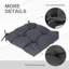 Coussins de chaise d'extérieur touffetés 19 po x 19 po x 5 po-1044729711