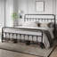 Lit plateforme classique en fer avec tête de lit et pied de lit-871769432-848028358