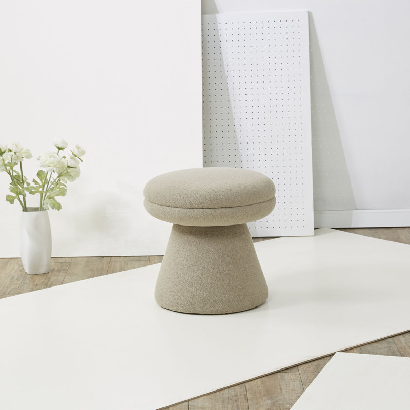Jahlynn Upholstered Ottoman, Light Brown