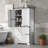 Tall And Wide Storage Cabinet With Doors For Bathroom/Office, Three Drawers-1875788565