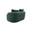 Coussins incurvés foncés à ressorts ensachés, 3 coussins décoratifs, assise moelleuse, convient aux petits espaces (170 cm).