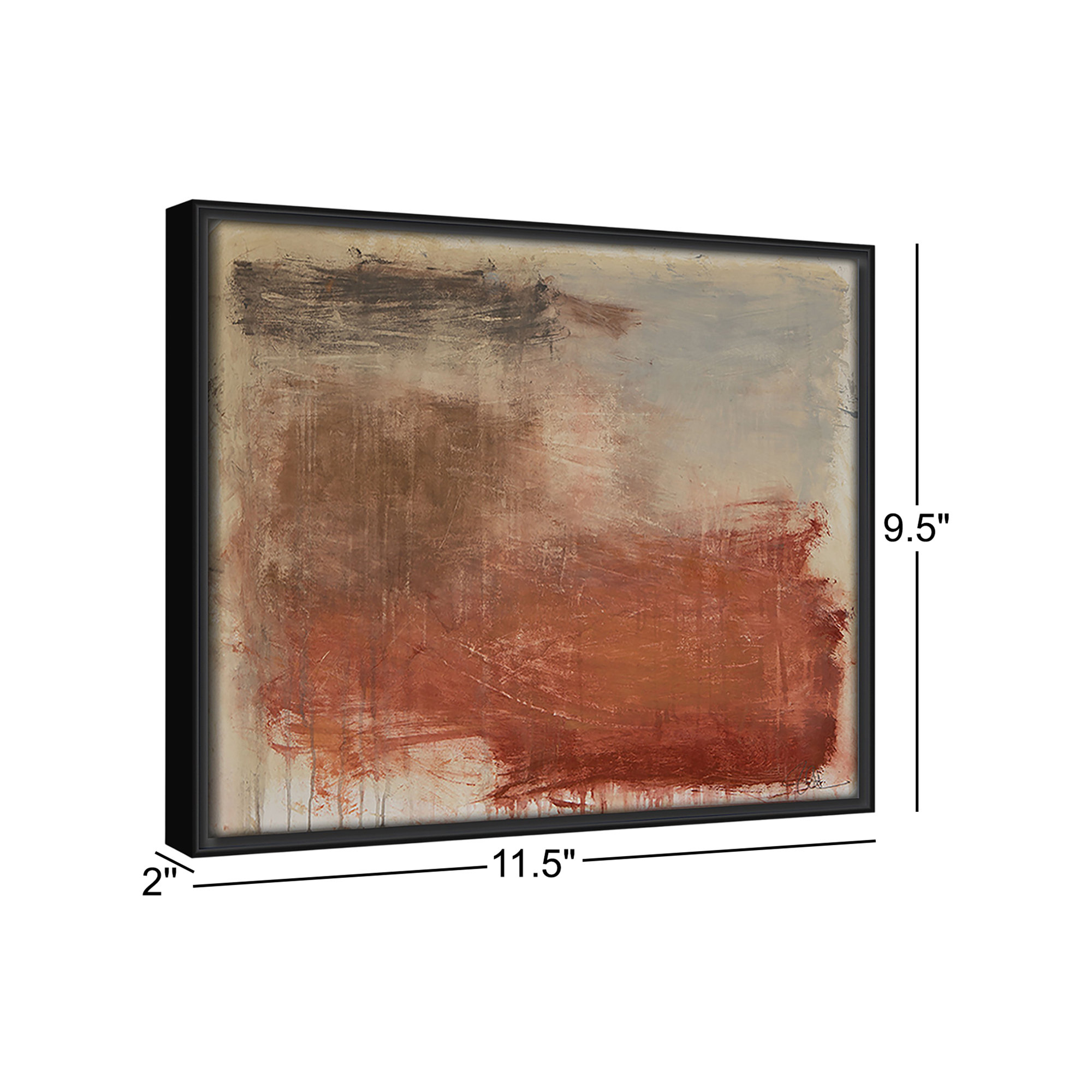 Autumn Over The Rivera Print by , Espresso, 9.5" H x 11.5" W