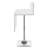 Chrome And White Adjustable Bar Stool