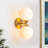 Stauton 2 - Light Dimmable Glass Globe Wall Light