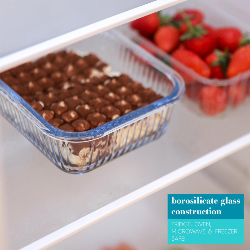 Argon Tableware Rectangle Glass Baker Bakeware, 12.5cm x 17cm