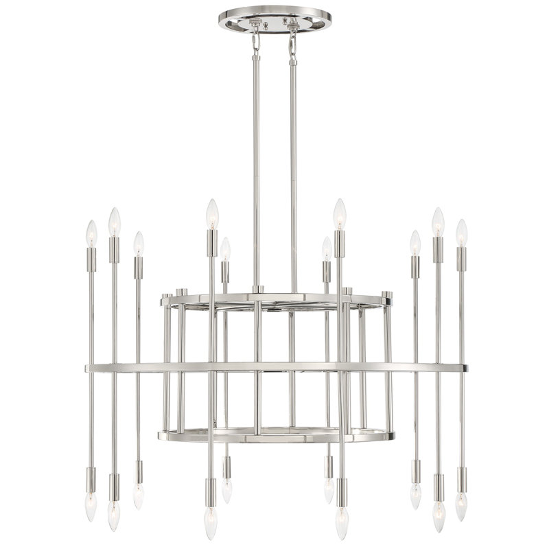 Charlina 20 - Light Dimmable Wagon Wheel Chandelier