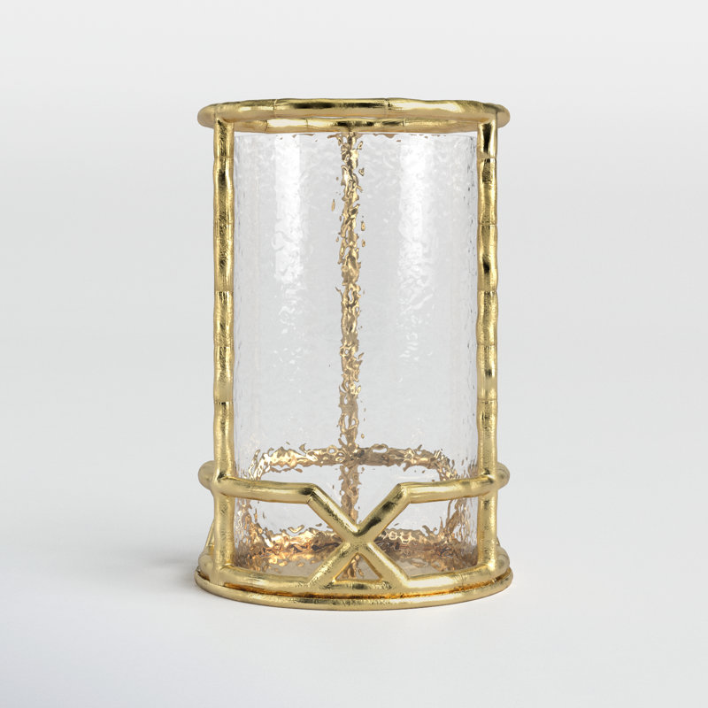 Metal Tabletop Hurricane, 10.5" H x 7.25" W x 7.25" D