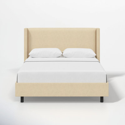 Hanson Upholstered Wingback Platform Bed