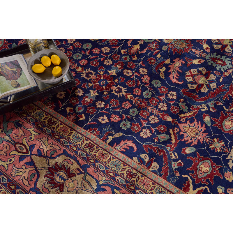 Mohajeran One-of-a-Kind 10' x 14' Hand-Knotted Wool Floral Rug