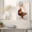 Art abstrait sur toile abstraite, rubans de bronze et texture de marbre-133925653